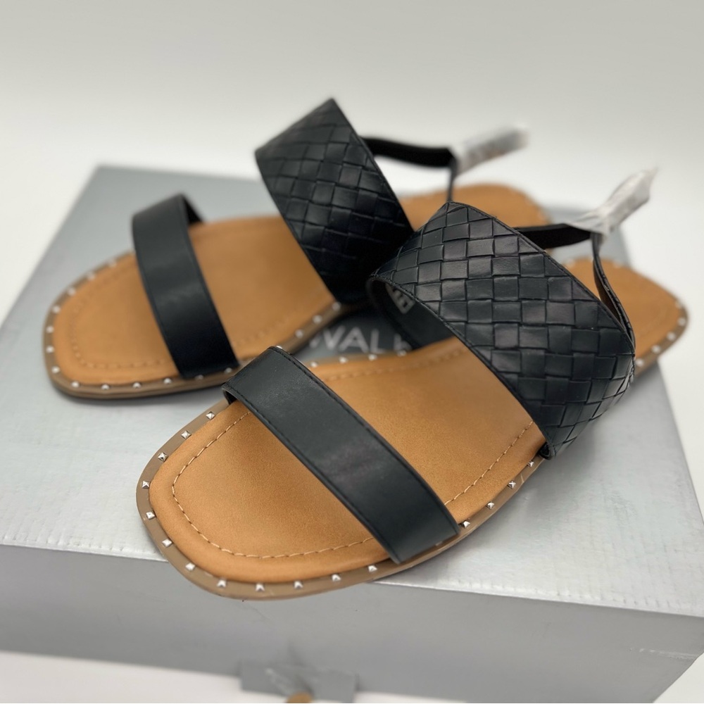 Avenue CLOUDWALKERS WIDE FIT DBL STRAP SHILO, IN BLACK, SIZE, 8.5 W